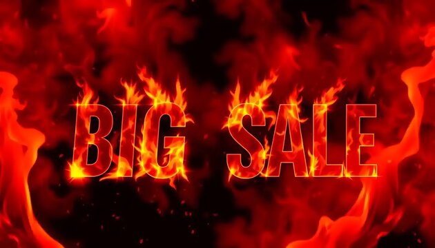 Fiery Flames Envelop Big Sale Announcement