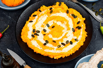 Traditional pumpkin risotto.