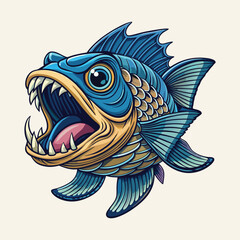 Vintage fishing logo Vector Images