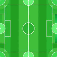 Seamless textured soccer field pattern in green tones