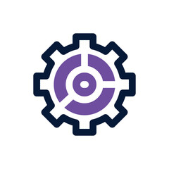 setting dual tone icon. vector icon for your website, mobile, presentation, and logo design.