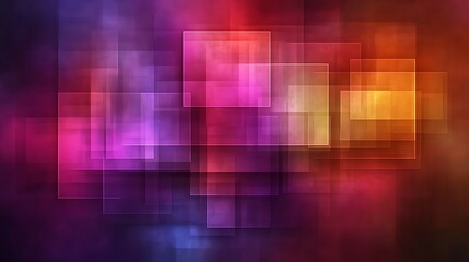 Abstract Background Of Overlapping Colorful Squares