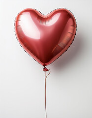 heart shaped balloon isolated on a white background