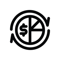 pie chart line icon. vector icon for your website, mobile, presentation, and logo design.