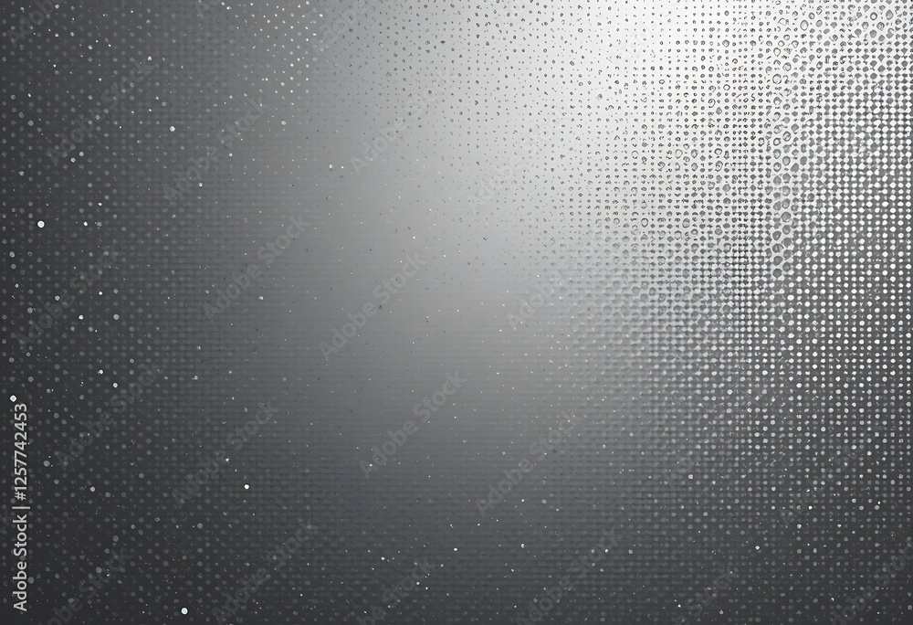 Poster subtle silver gradient with dotted texture and sparkling particles design