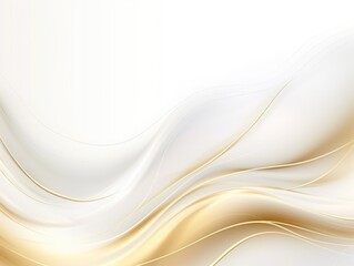 Obraz premium Free plain white background with gold wave