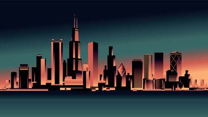 Chicago Illinois skyline