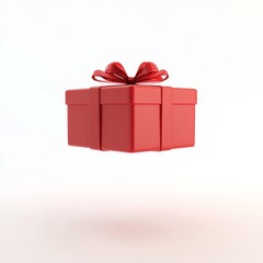 Obraz premium a red box levitating on white background 