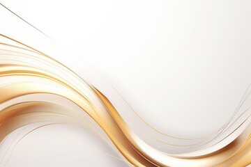 Fototapeta premium Free plain white background with gold wave