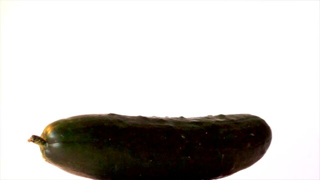 Pepino mojado dando vueltas