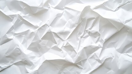 Obraz premium Crumpled white paper texture background