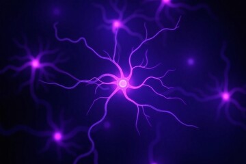 neurons in brain network axons dark gradient bg