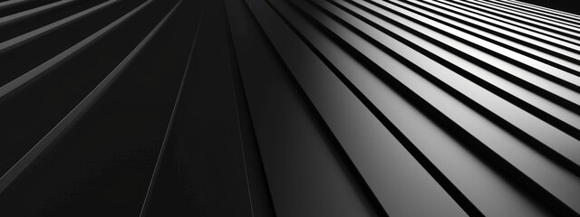 Sophisticated black background with sleek lines for design, featuring white space in the center for text. Ideal for modern banners and abstract wallpapers.