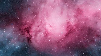 Fototapeta premium stunning pink galaxy with scattered stars and cosmic clouds creates mesmerizing view of universe