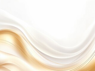 Obraz premium Free plain white background with gold wave