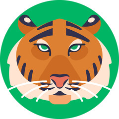 Icon of a tiger symbolizing strength and majesty, representing wildlife conservation efforts in South Africa.