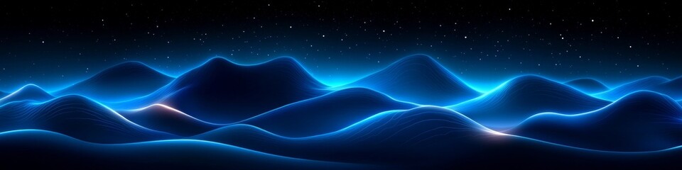 Abstract Vector Art, Flowing Blue Forms, Smooth Waves, Abstract Background, Colorful Design.