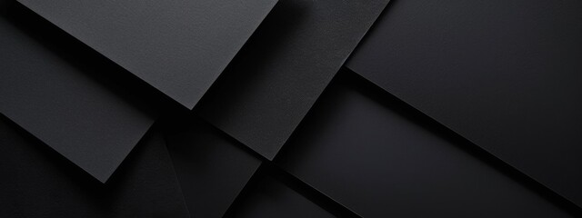 Stylish black background with abstract elements for design, featuring white space in the center for text. Ideal for modern banners and abstract wallpapers.