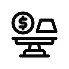 scale line icon. vector icon for your website, mobile, presentation, and logo design.