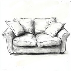sketch of couch