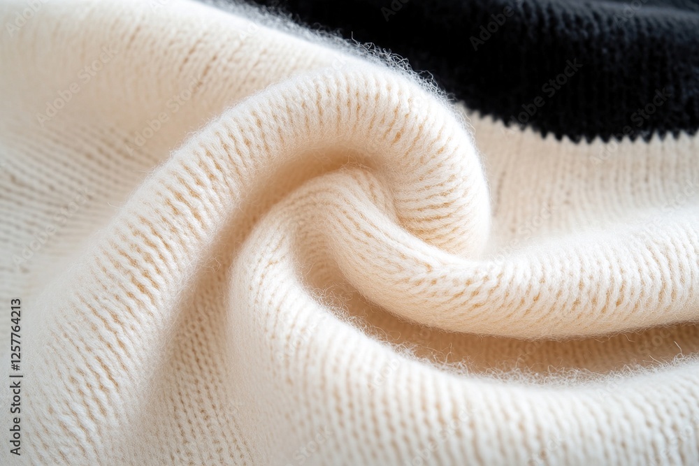 Poster soft beige wool gradually transitions into deep black, creating a luxe gradient effect that highligh