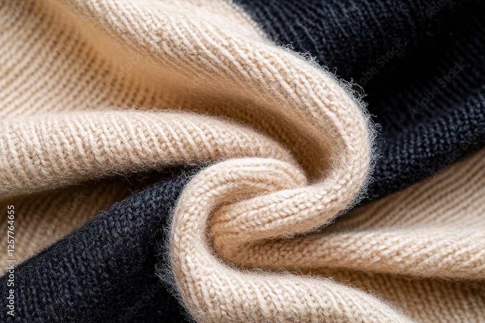 Poster a soft wool surface features a gradient transition from beige to deep black, creating a sophisticate