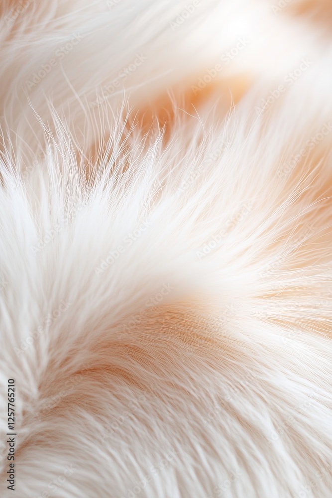 Poster a gentle fur texture emits a warm glow, presenting an elegant abstract backdrop. the softness and de