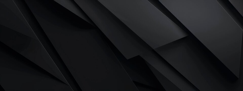 Stylish black background with minimalist aesthetic, ideal for design and banner templates. Featuring clean and simple geometric wallpaper with modern flair and a central white space for text.