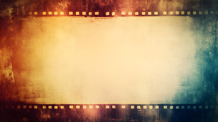 Obraz premium Vintage Film Strip Background Texture with Grunge and Aged Effects