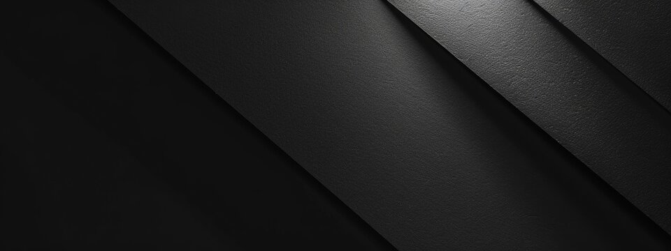 Stylish black background with minimalistic texture for design, featuring white space in the center for text. Ideal for sleek banners and abstract wallpapers.