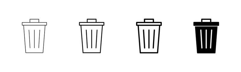 Trash icon vector isolated on white background. trash can icon. Delete icon vector