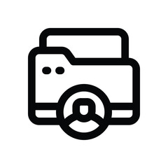 folder line icon. vector icon for your website, mobile, presentation, and logo design.