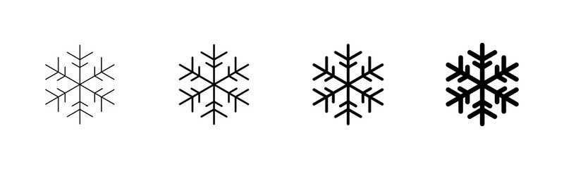 Snowflake icon vector isolated on white background. snow icon vector. Symbol of winter, frozen