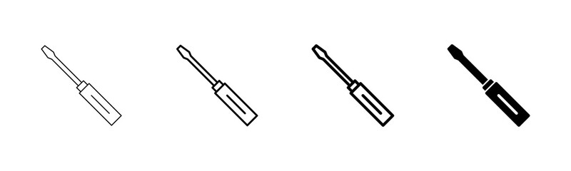 Screwdriver icon vector isolated on white background. Screwdriver vector icon