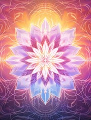 Abstract purple red background with subtle flowers rangoli pattern