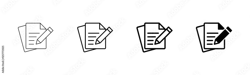 Poster note icon vector isolated on white background. taking note icon vector. edit line icon. document wri