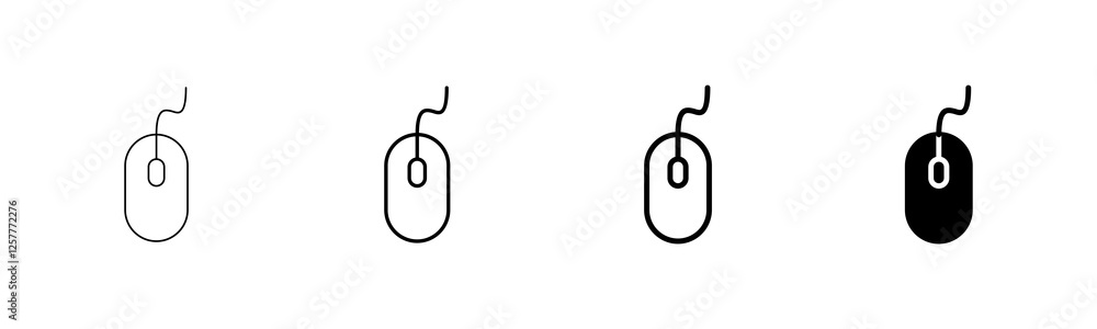 Aufkleber computer mouse icon vector isolated on white background. computer mouse vector icon