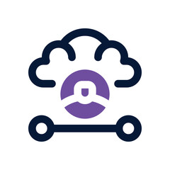 cloud dual tone icon. vector icon for your website, mobile, presentation, and logo design.
