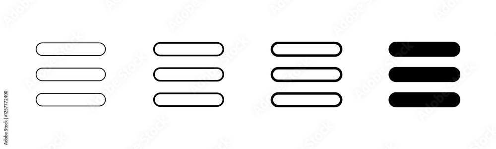 Poster menu icon vector isolated on white background. web menu icon