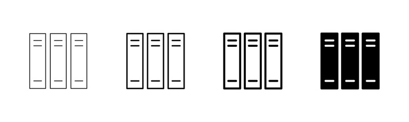 Library icon vector isolated on white background. Book icon vector