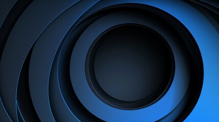 Minimalist blue Background with Overlapping Circles for Design, Featuring White Space in the Center for Text. Abstract Geometric Modern Wallpaper Ideal for Banner Templates and Digital Projects.