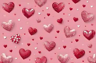 seamless background with hearts