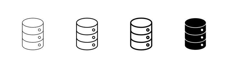 Database icon vector isolated on white background. database vector icon