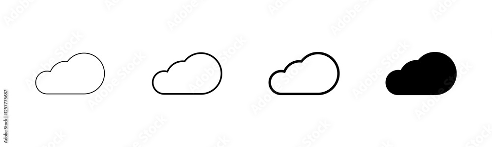 Poster cloud icon vector isolated on white background. cloud computing icon