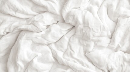 Obraz premium Wrinkled white sheets, bedroom, textured fabric, sleep, background