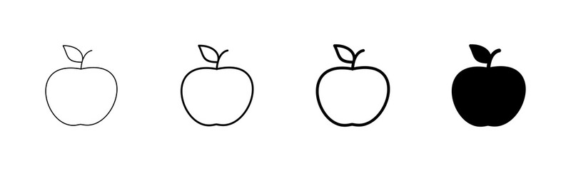 Apple icon vector isolated on white background. Apple vector icon.