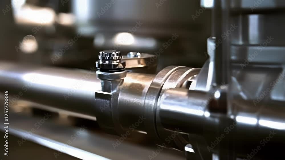 Poster multiple views of pipeline valves showcase intricate details, highlighting their role in controlling