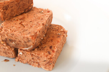 Red bean paste (kumbu), a typical Indonesian cake originating from Palembang, South Sumatra.