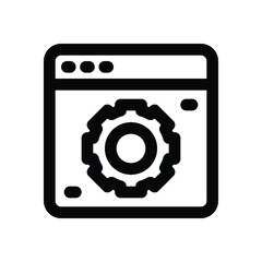 browser line icon. vector icon for your website, mobile, presentation, and logo design.