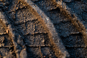 Tyre Tracks on the ground